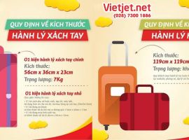 Quy định về kích thước hành lý ký gửi Vietjet